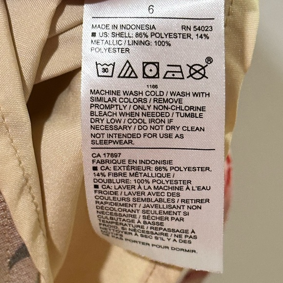 Janie and Jack Girls Metallic Gold Floral Dress Lunar New Year Dress Size 6 EUC - Picture 9 of 10